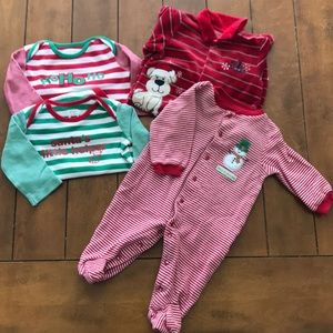 4 piece set of Christmas clothing